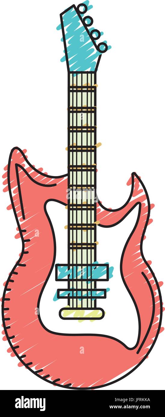 electric guitar musical instrument to play music Stock Vector Image ...