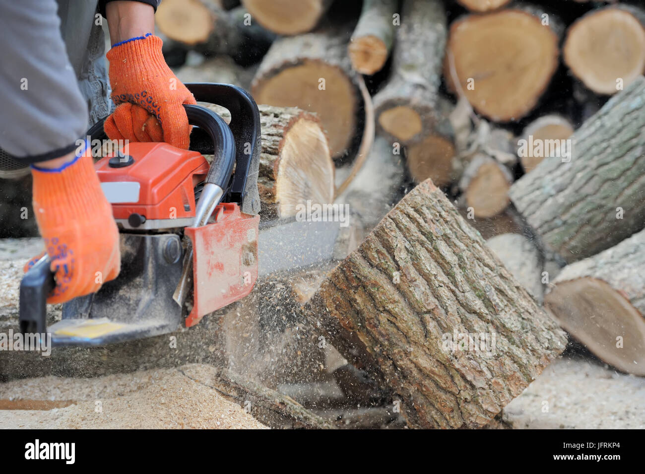 Cutting log hi-res stock photography and images - Alamy
