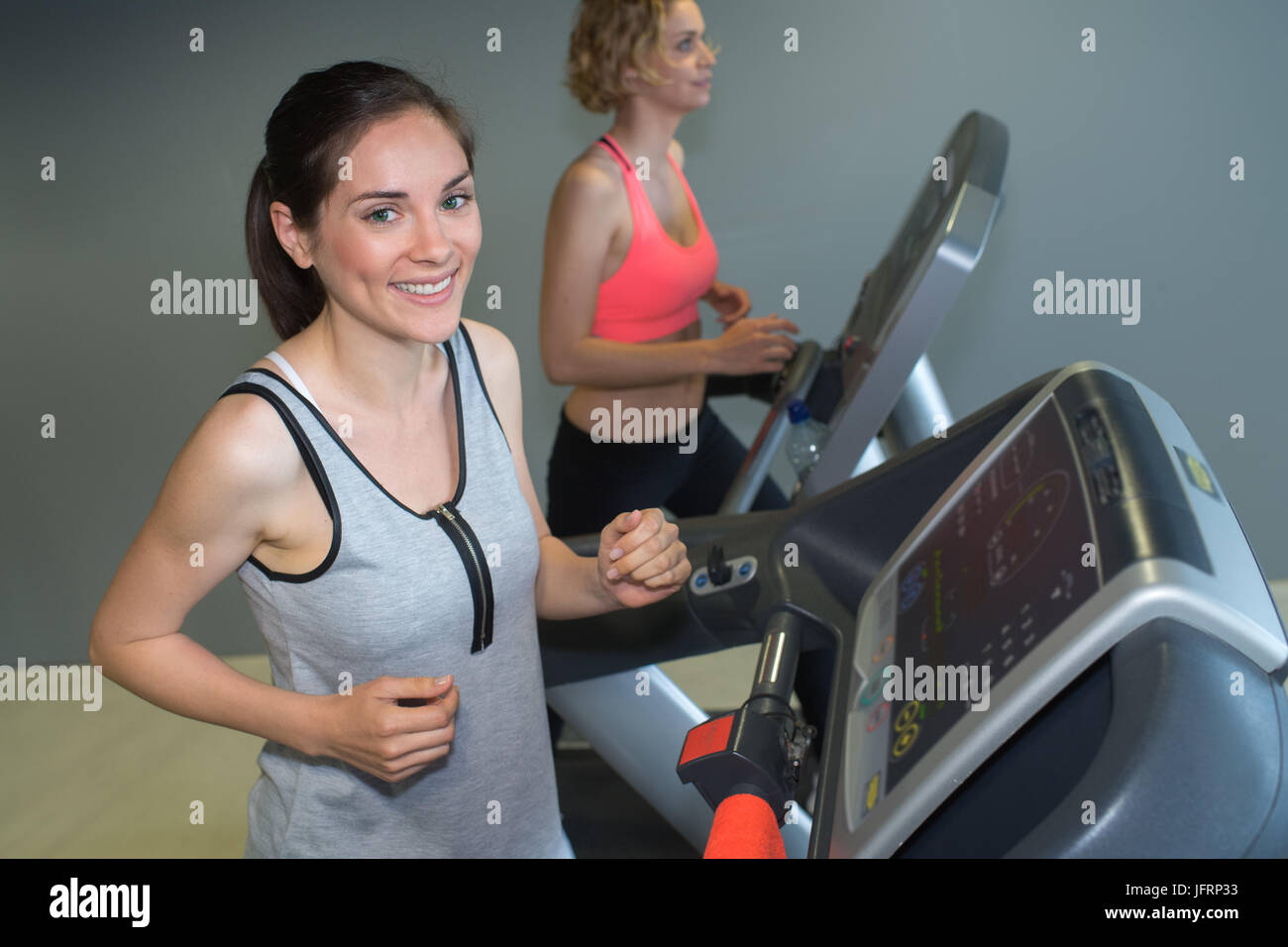 the stationary running belt Stock Photo Alamy