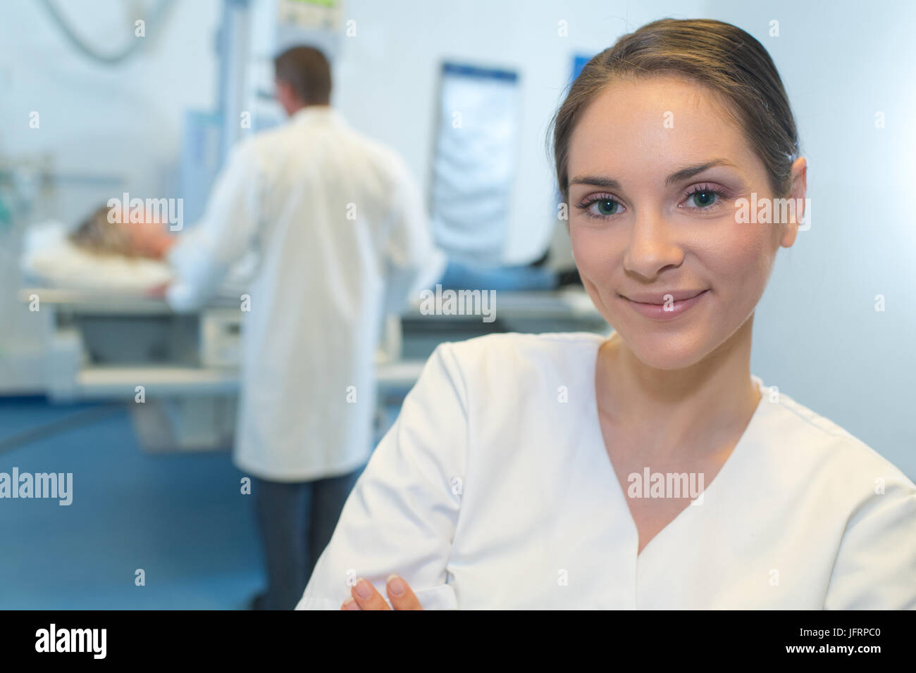 portrait of pretty female dental assistant Stock Photo Alamy