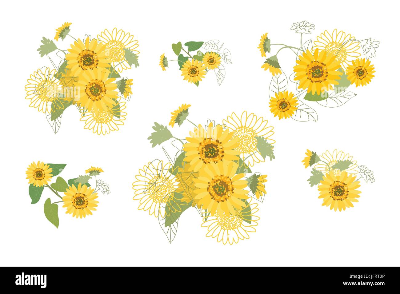 Sunflower Stem Stock Vector Images - Alamy