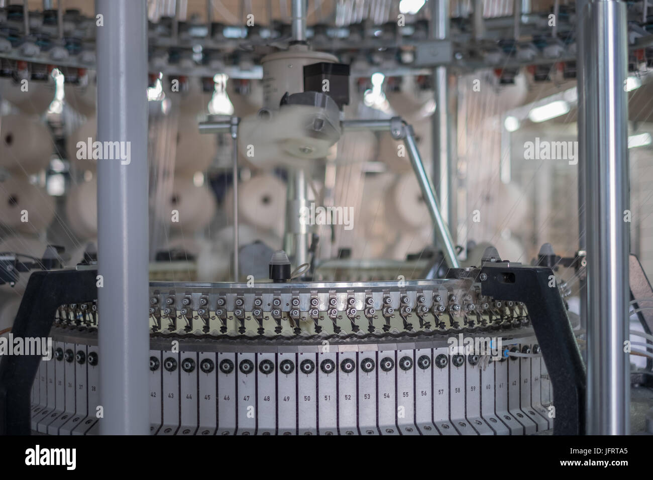 circular knitting machine Stock Photo Alamy