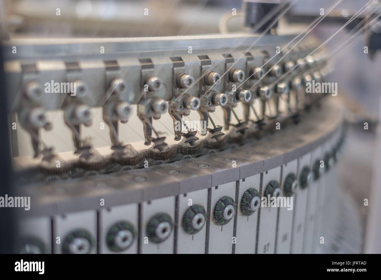 circular knitting machine Stock Photo