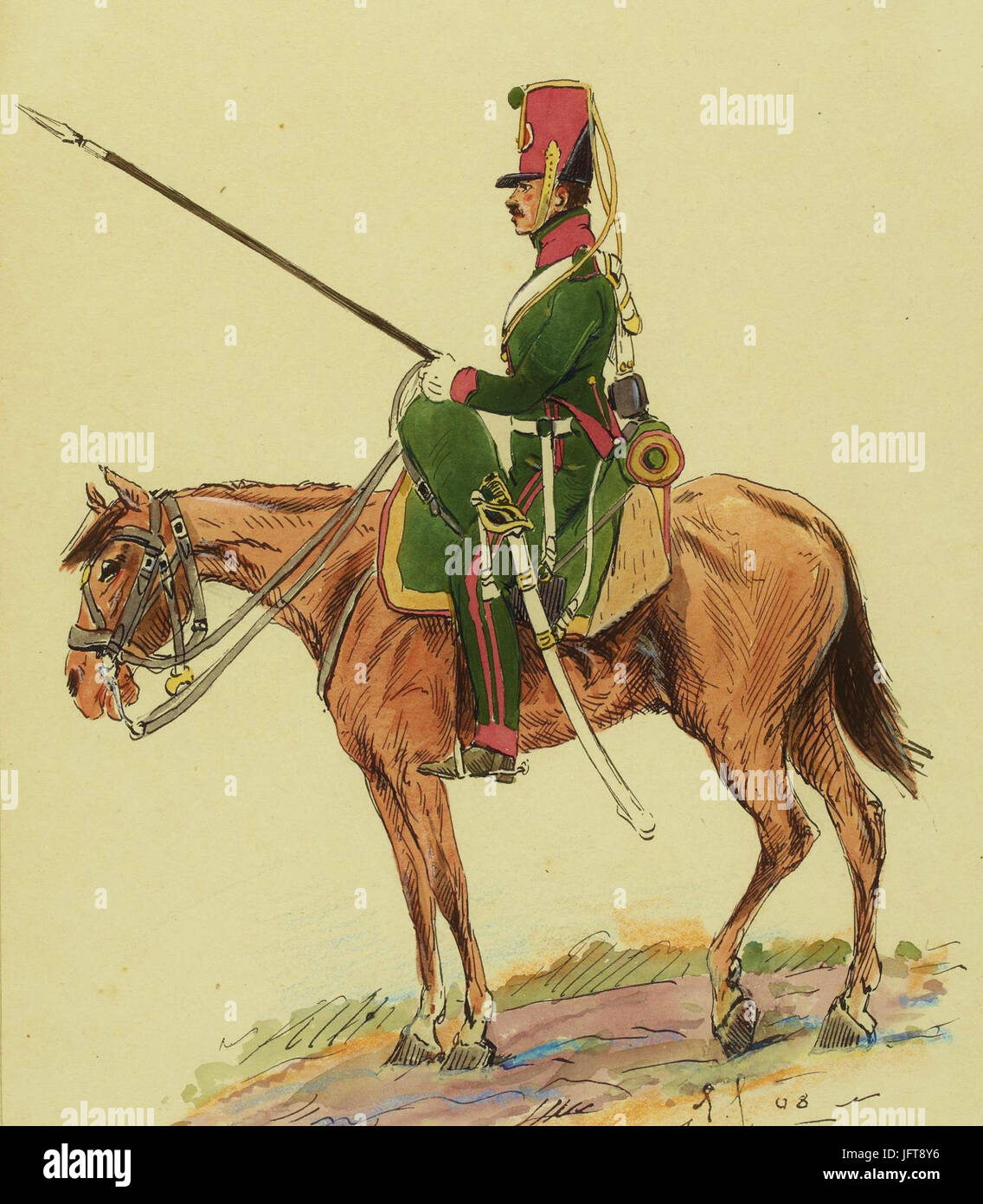 ?claireur-dragon, 1813 Stock Photo