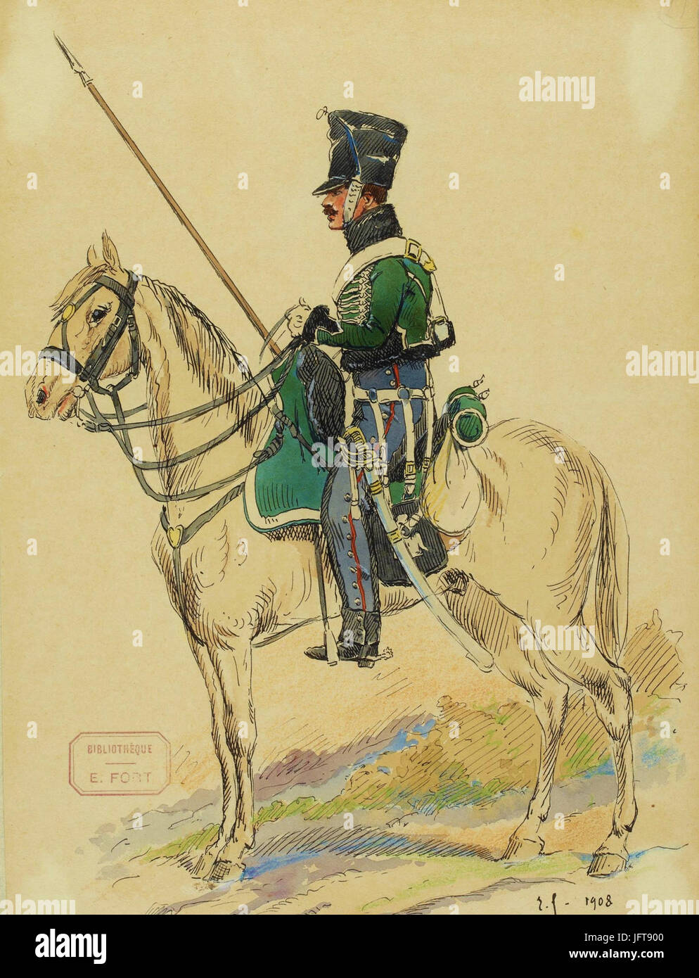 Éclaireur-grenadier, 1814 Stock Photo