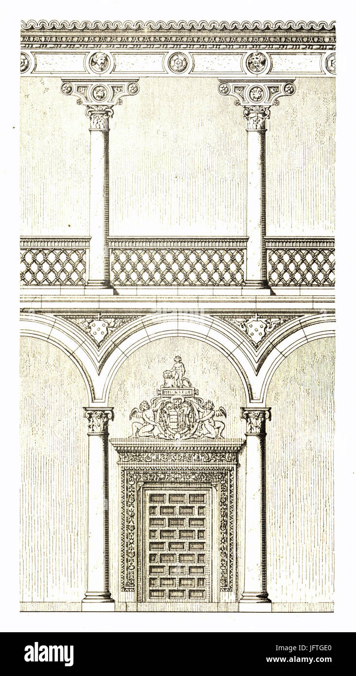 118b Tafel 8 - Alcala de Henares, Hof im erzbischöflichen Palaste 1534 Stock Photo
