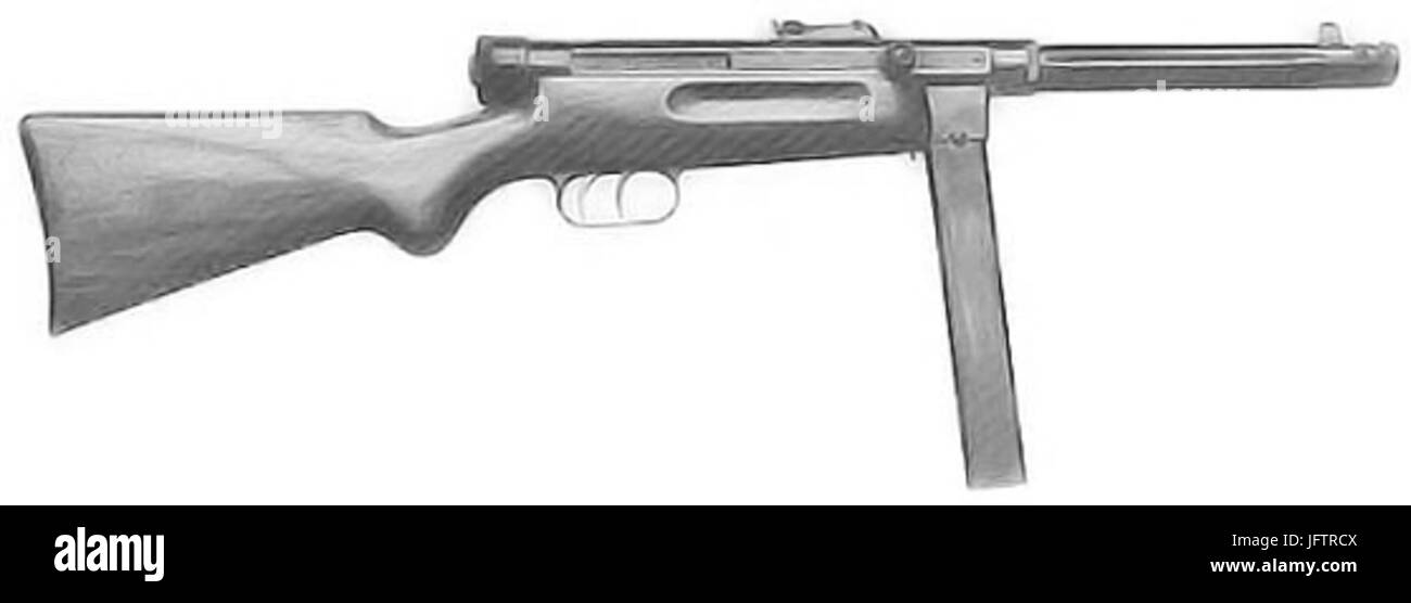 38 - ITALY - MAB 38 a 42 Submachine gun - mitra - SMG Stock Photo