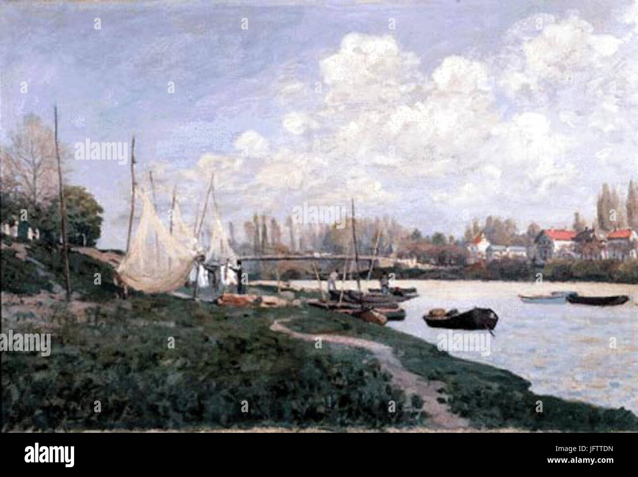 Drying Nets oil on canvas painting by Alfred Sisley 1872 Kimbell Art