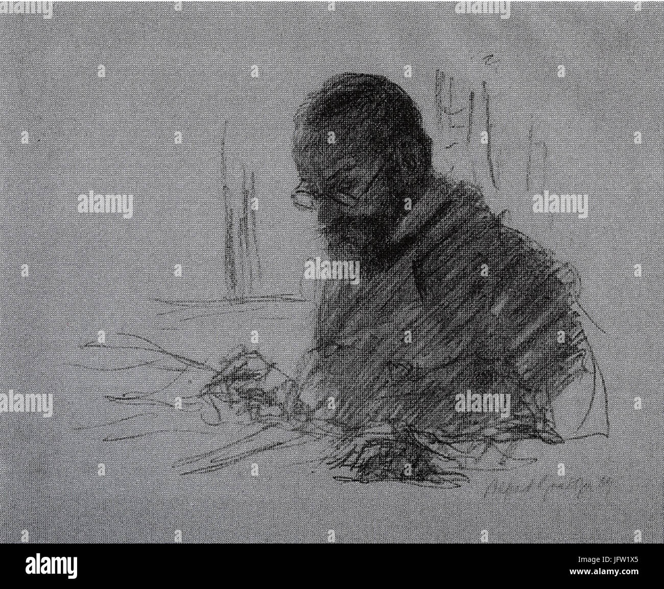 Alfred Graetzer (18751911), Porträt Albert Neisser, 1909 Stock Photo