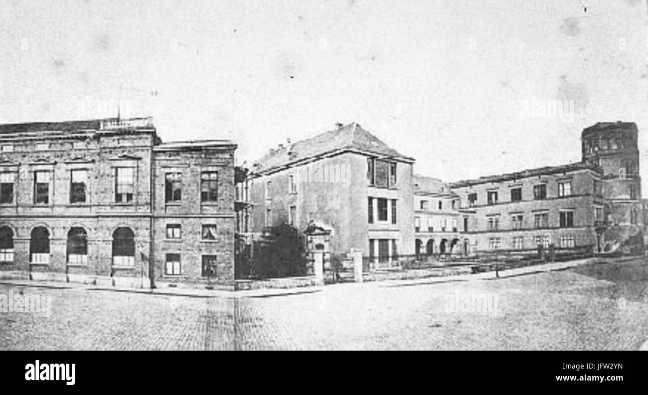 Altes Schloss in Düsseldorf im Jahre 1869 wiederaufgebaut als