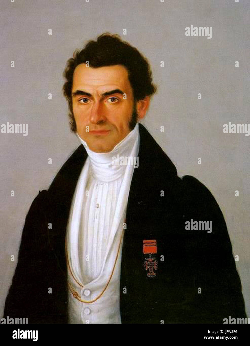 Anônimo - Retrato de Duarte da Ponte Ribeiro Stock Photo - Alamy