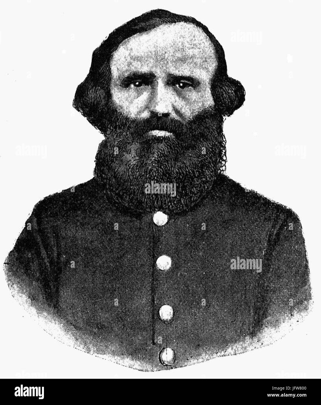 Antonio Estigarribia - Comandante em jefe de la División Paraguaya rendida en Uruguayana el 17 de Setiembre de 1865 Stock Photo