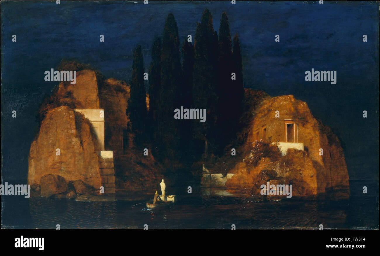 Arnold Böcklin - Die Toteninsel II (Metropolitan Museum of Art) Stock Photo