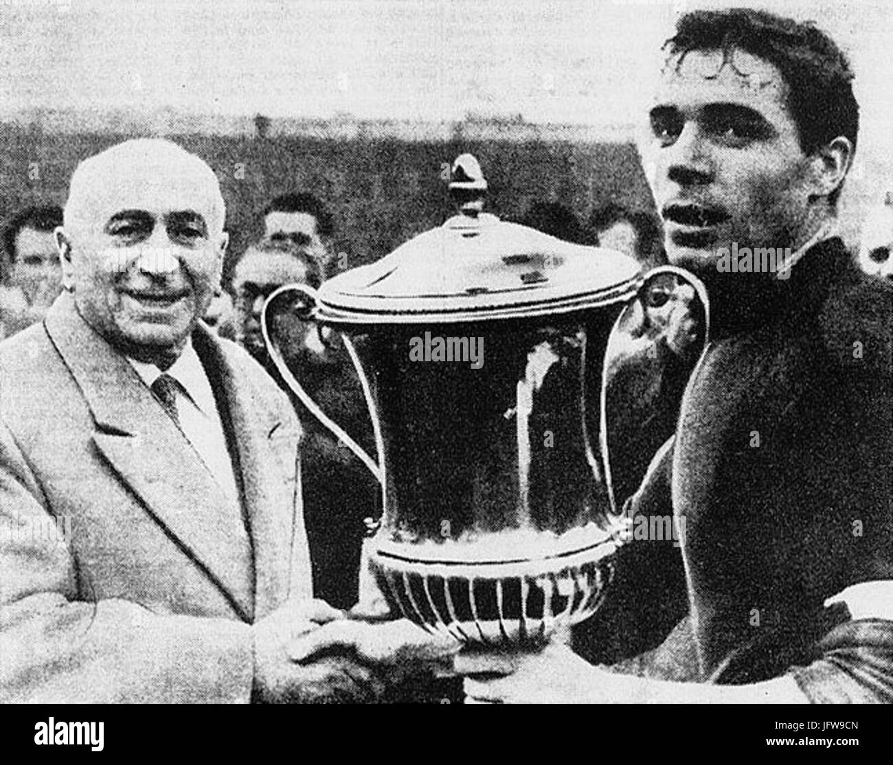 Bologna FC - 1961 Mitropa Cup - Renato Dall Ara Mirko Pavinato Stock Photo