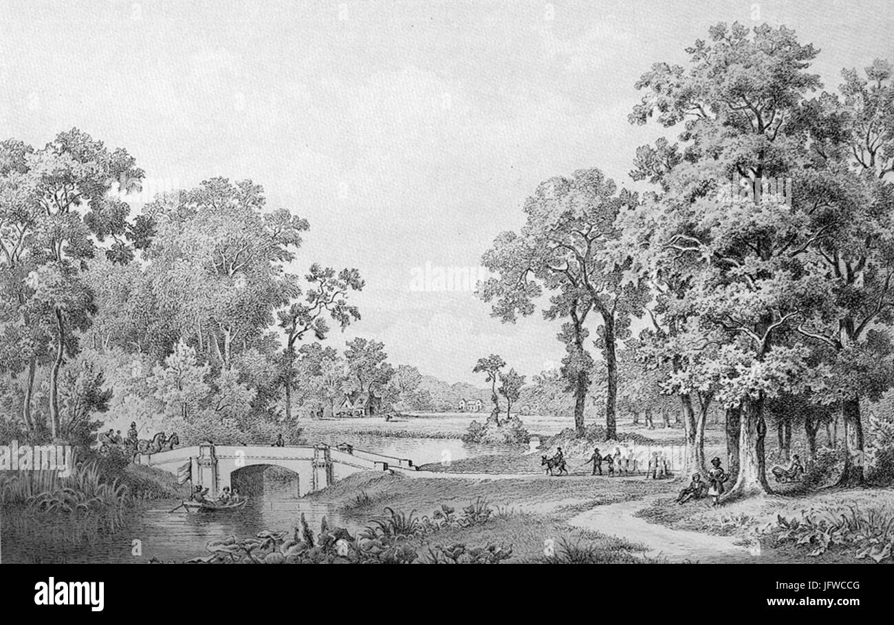 Bremer Bürgerpark - Johann Georg Walte - 1878 Stock Photo