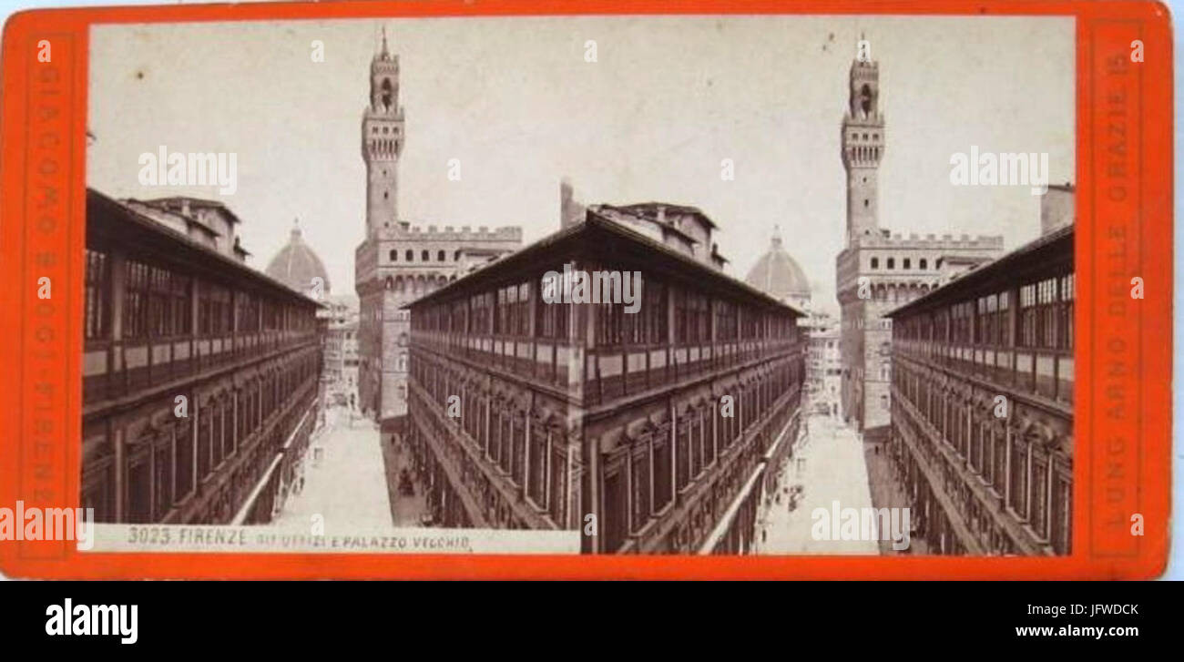 Brogi Giacomo 2818 -188129 - n. 3023 - Firenze - Gli Uffizi e Palazzo ...