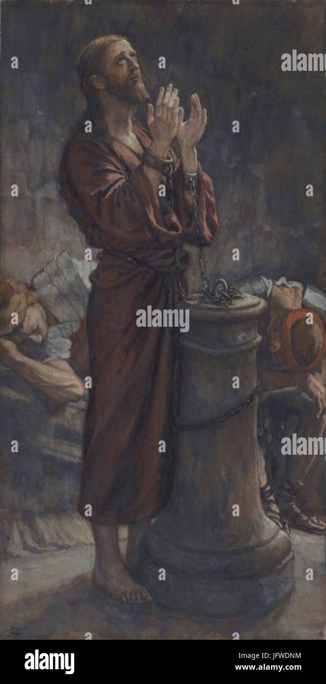 Brooklyn Museum - Good Friday Morning Jesus in Prison (Le matin Vendredi Saint Jésus en prison) - James Tissot Stock Photo