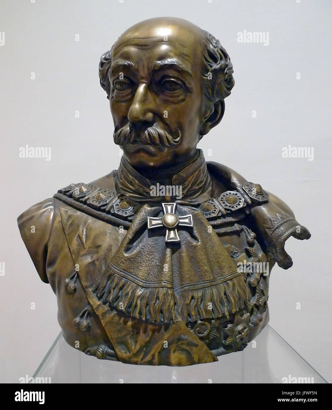 Bust of Josip Jelačić by Miklós Vay (1869) Stock Photo