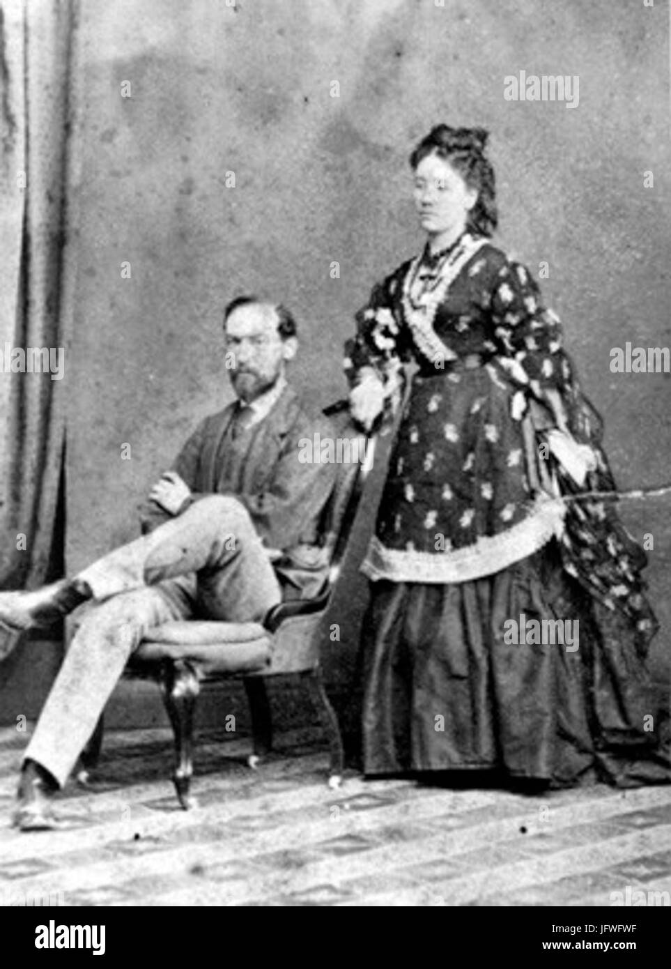 C Y O Connor and wife 1865 Stock Photo - Alamy