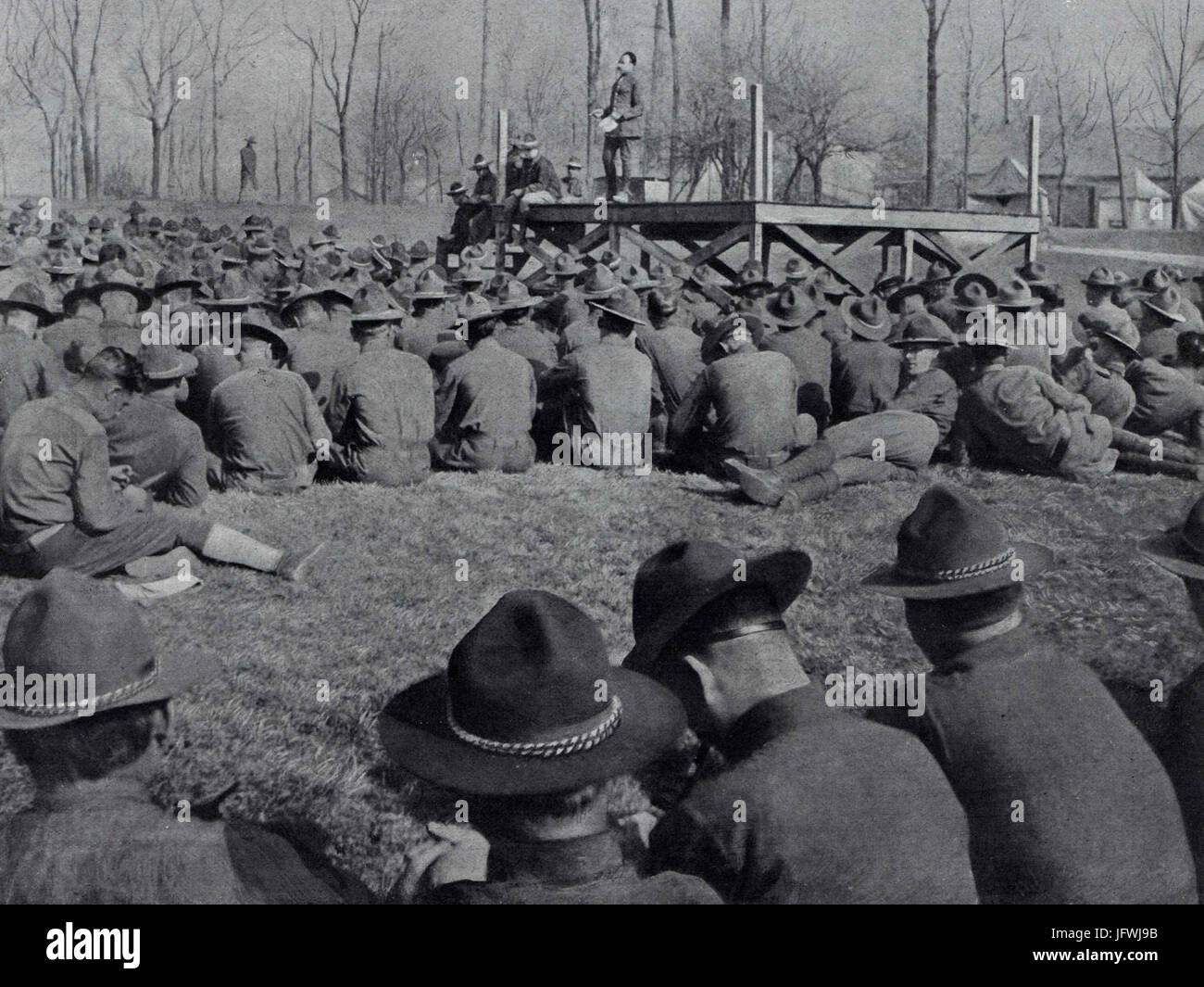Candidats officiers américan à Fort Harrison Stock Photo