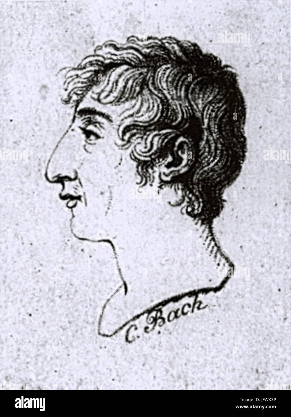 Carl Daniel David Friedrich Bach 281765182929 1800 Selbstporträt Stock