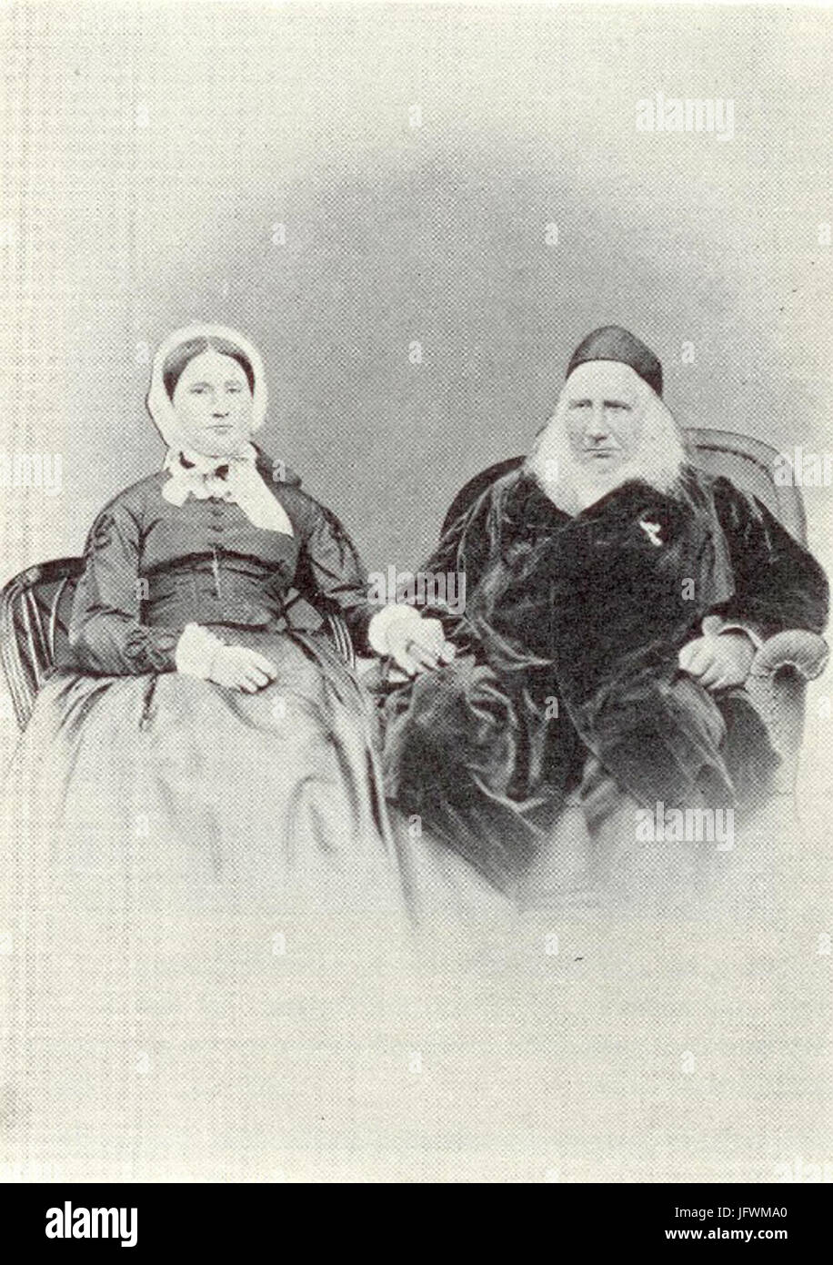 Asta and N.F.S. Grundtvig 1869 by Budtz Müller Stock Photo
