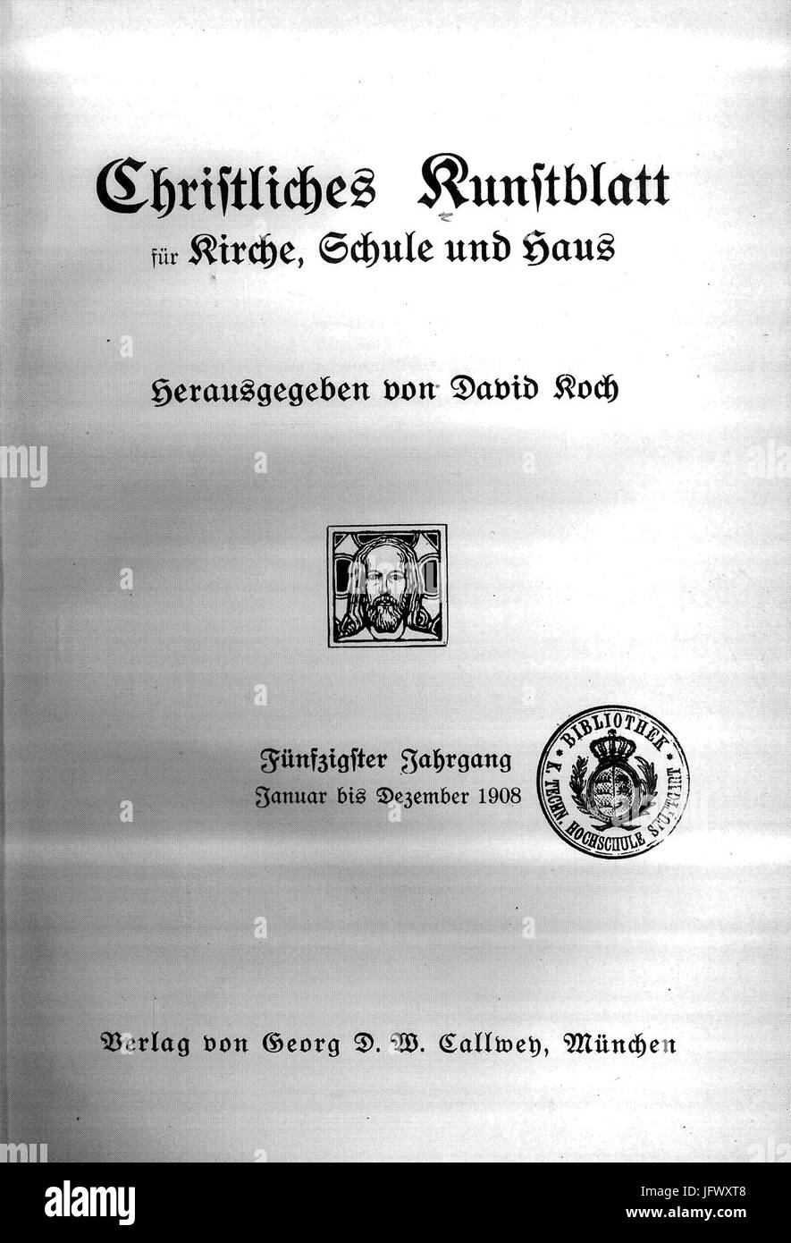 Christliches Kunstblatt für Kirche, Schule und Haus, Titelblatt, 1908 Stock Photo