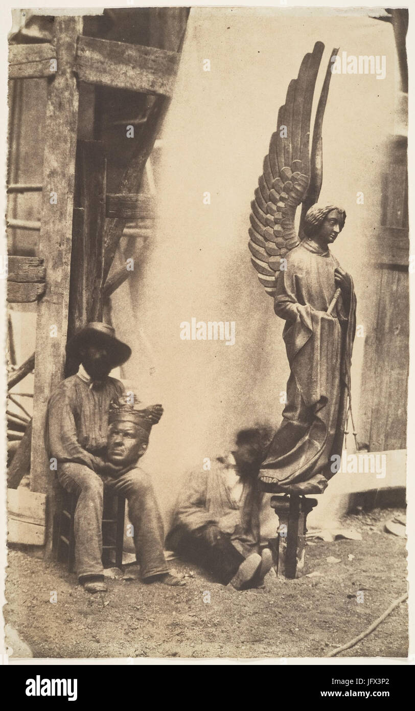 Auguste Mestral, Angel of the Passion, Sainte-Chapelle, Paris, 1852-53 Stock Photo