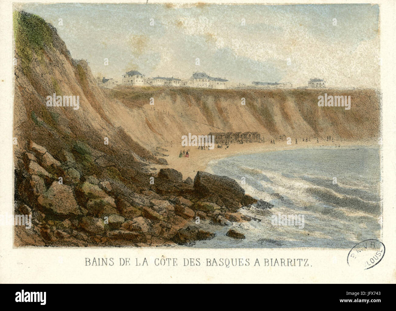 Basque Old Map Biarritz old map hi-res stock photography and images - Alamy