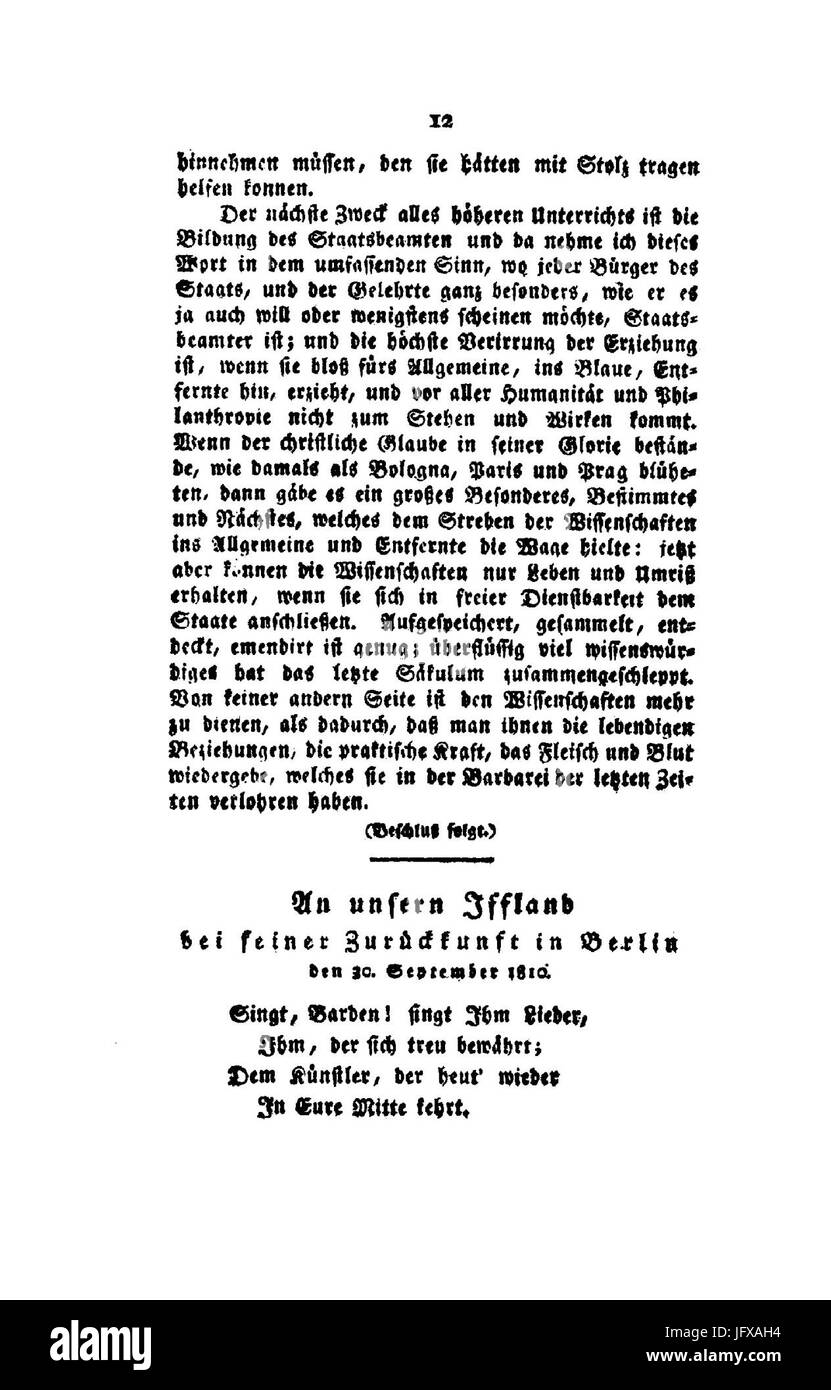 Berliner Abendblätter 1810 012 Stock Photo
