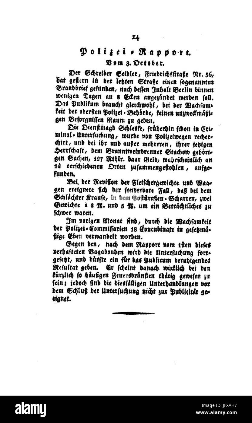 Berliner Abendblätter 1810 014 Stock Photo