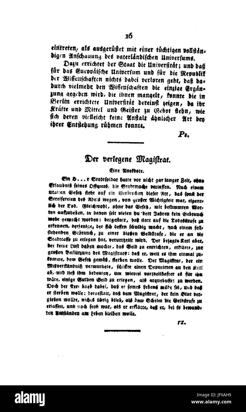 Berliner Abendblätter 1810 016 Stock Photo