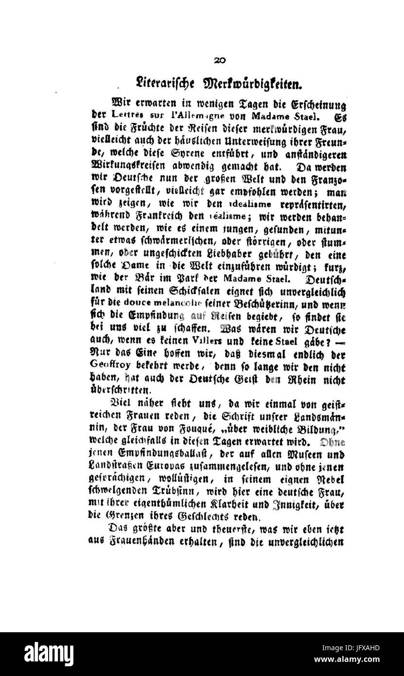 Berliner Abendblätter 1810 020 Stock Photo