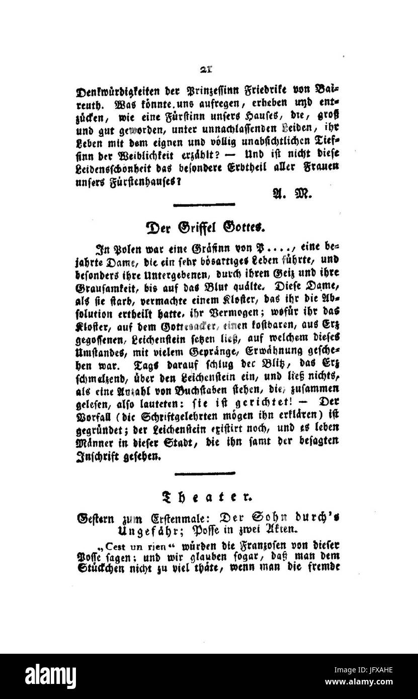 Berliner Abendblätter 1810 021 Stock Photo