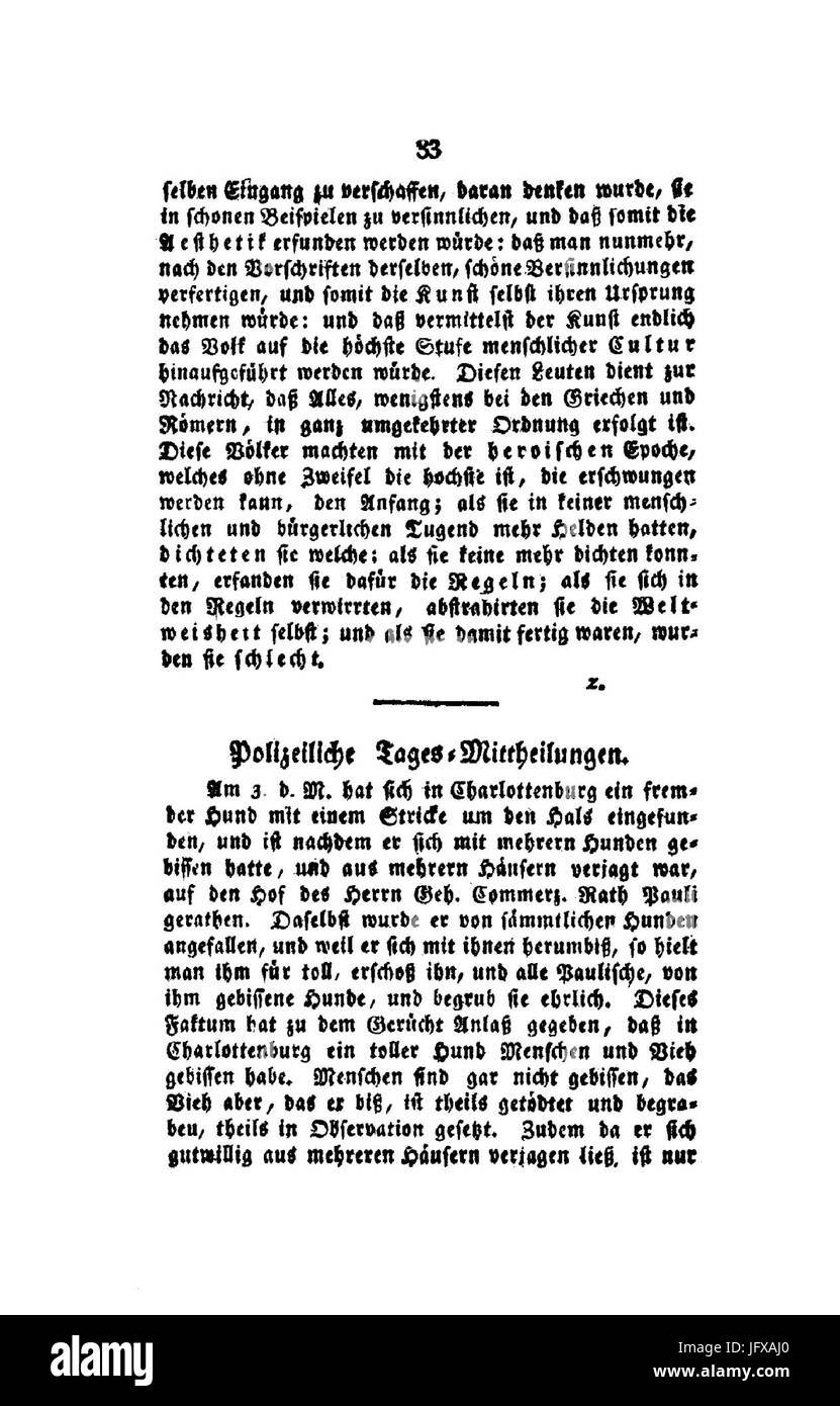 Berliner Abendblätter 1810 033 Stock Photo