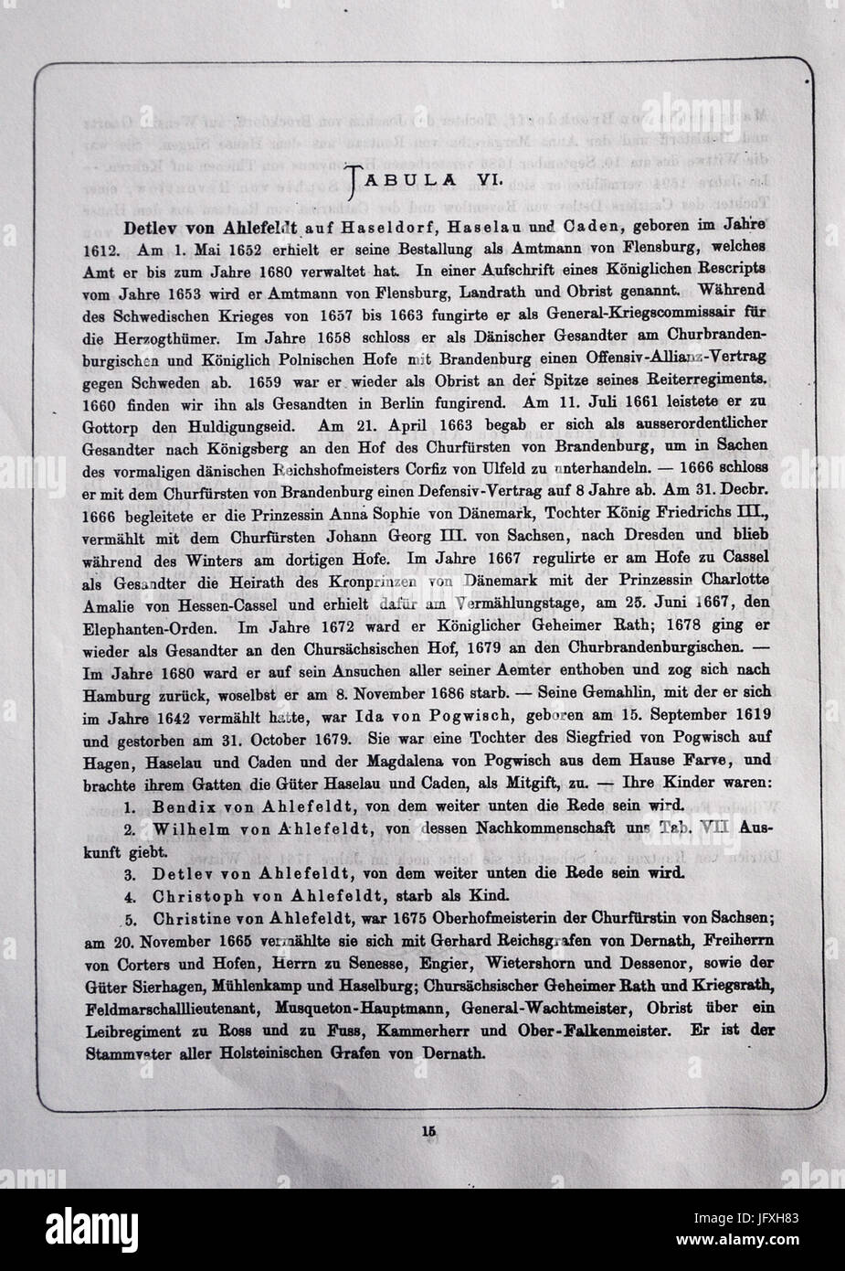 Detlev von Ahlefeldt (16121686) Seite 15 Stock Photo Alamy