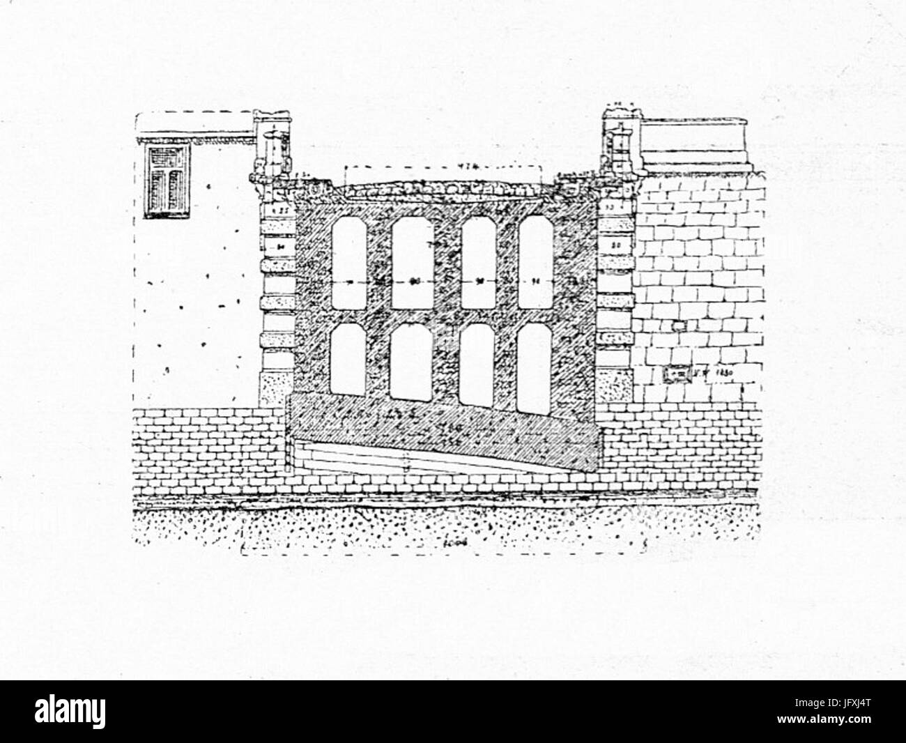 Die Entwicklung der Anwendung und Bauweise der Gewölbe in der Baukunst - Fig. 10 Stock Photo