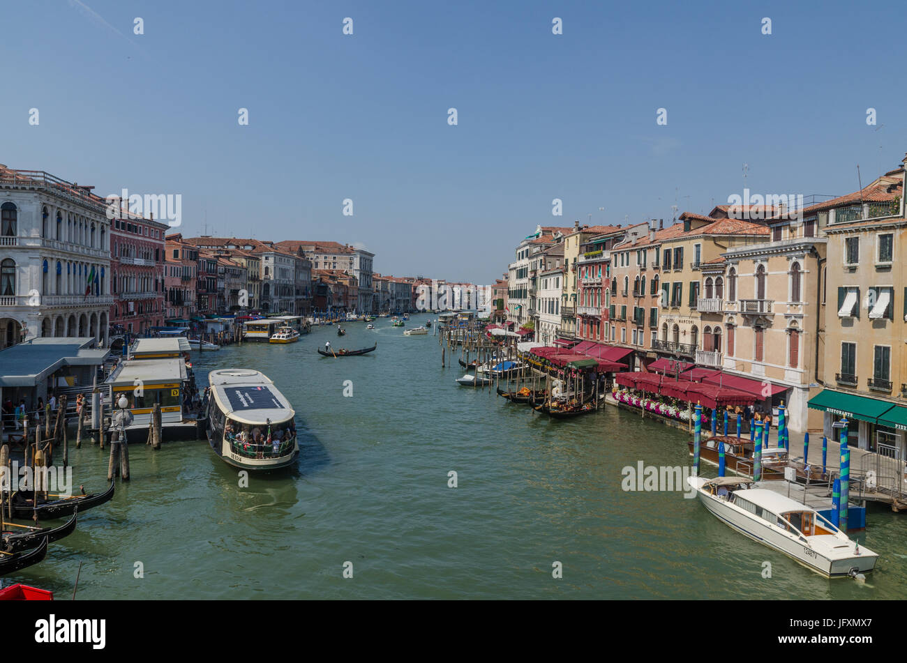 The Grand Canal as seen from the Rialto Bridge in Venice, Italy Stock ...