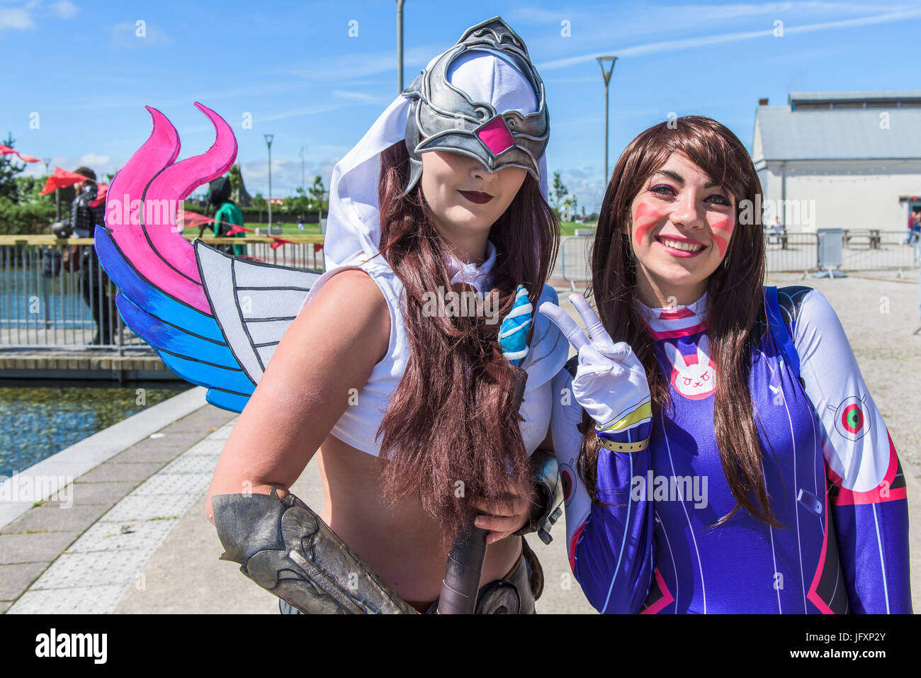 Comic and cosplay fans gather at The Heartlands in Cornwall for Geekfest 3.0 - a celebration of all things sci-fi, comic, film, TV and gaming. Stock Photo
