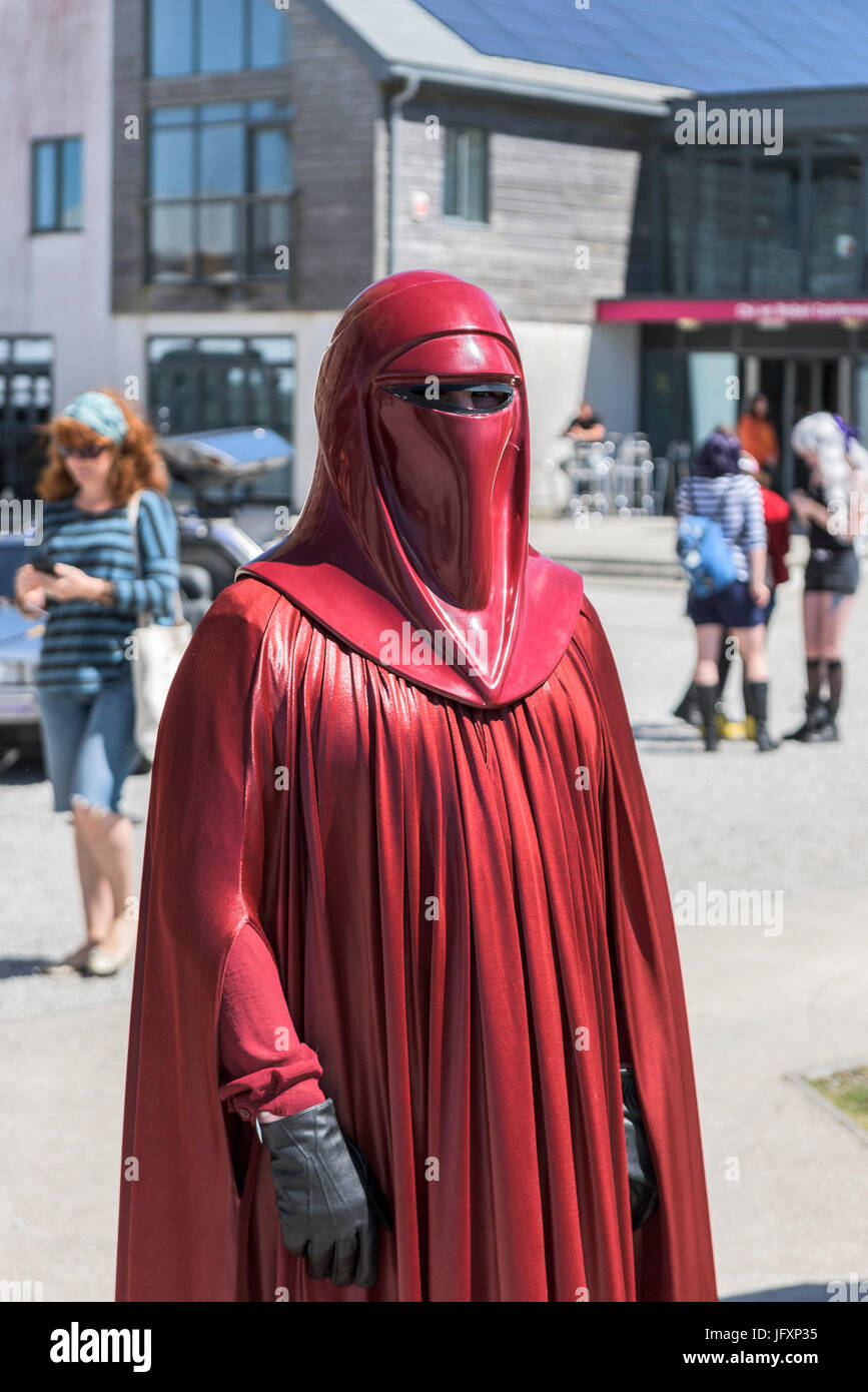 Comic and cosplay fans gather at The Heartlands in Cornwall for Geekfest 3.0. Stock Photo