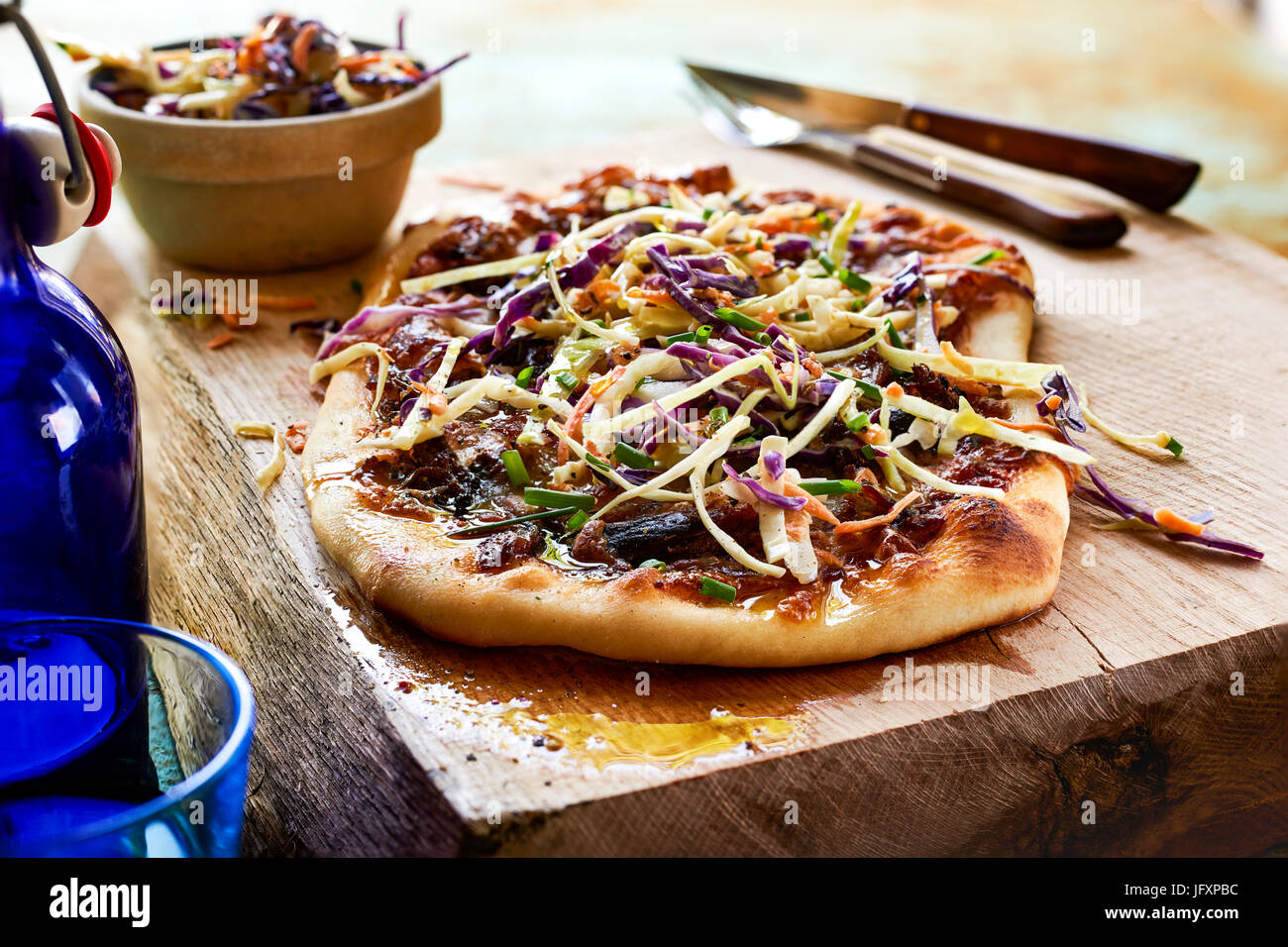 flat bread / Veggie Pizza Stock Photo Alamy