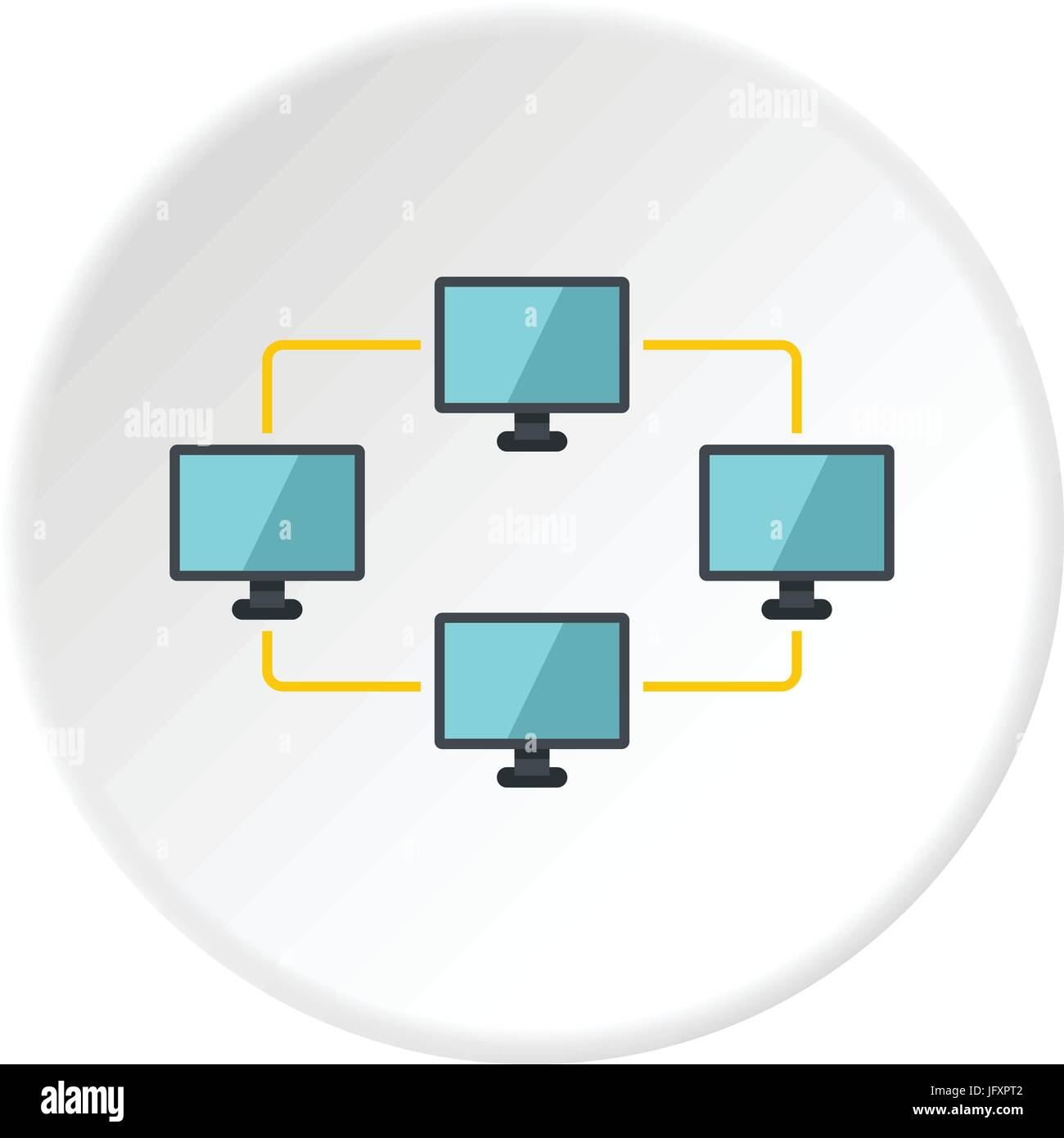 Exchange of data between computers icon circle Stock Vector Image & Art ...