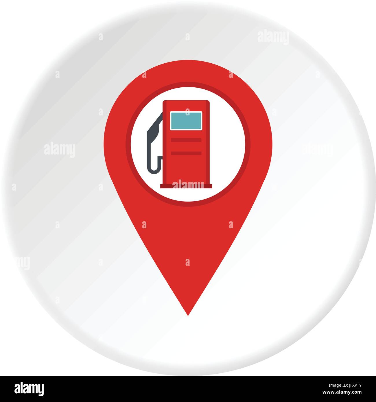 Red map pin with gas station sign icon circle Stock Vector Image & Art ...