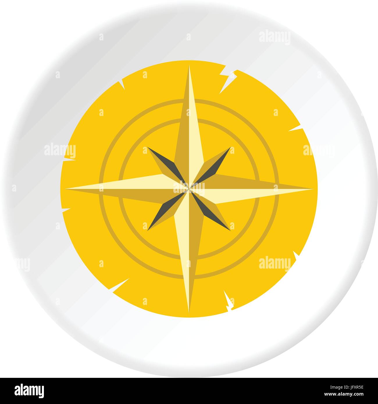 Gold ancient compass icon circle Stock Vector Image & Art - Alamy