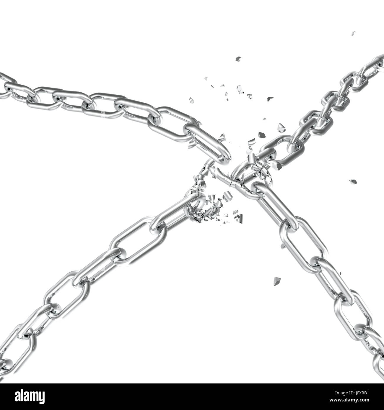 Industrial chain. Bright metal chain (?stainless steel) on