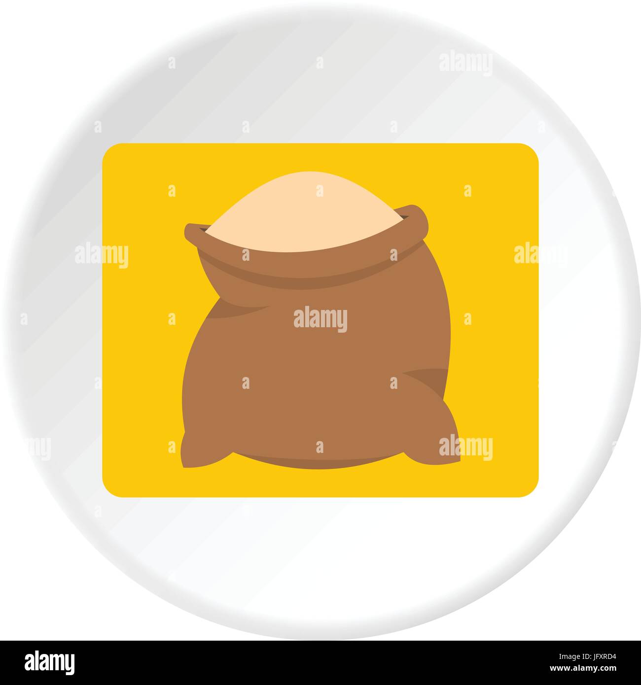 Linen sack full of flour icon circle Stock Vector Image & Art - Alamy
