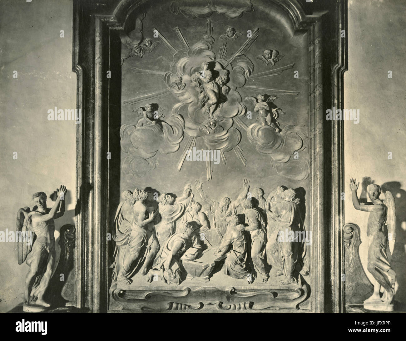 Assumption of the Virgin, basrelief by N. Tribolo, Bologna, Italy