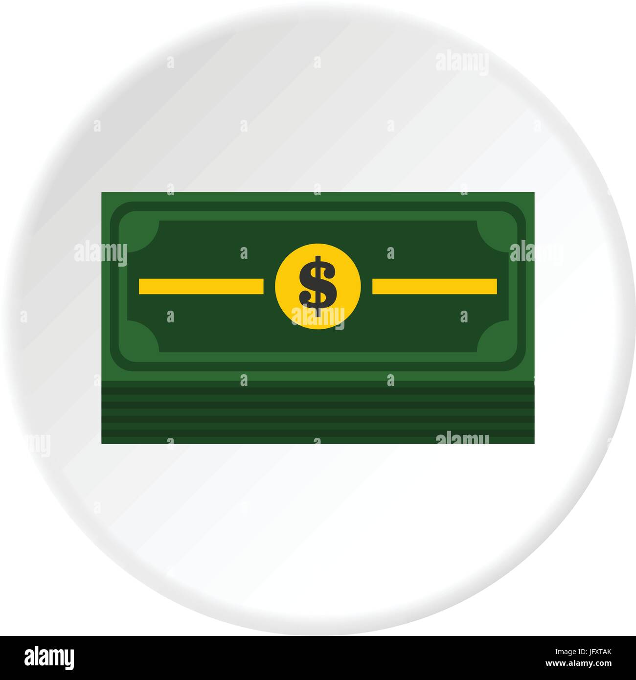 Stack of dollars icon circle Stock Vector Image & Art - Alamy
