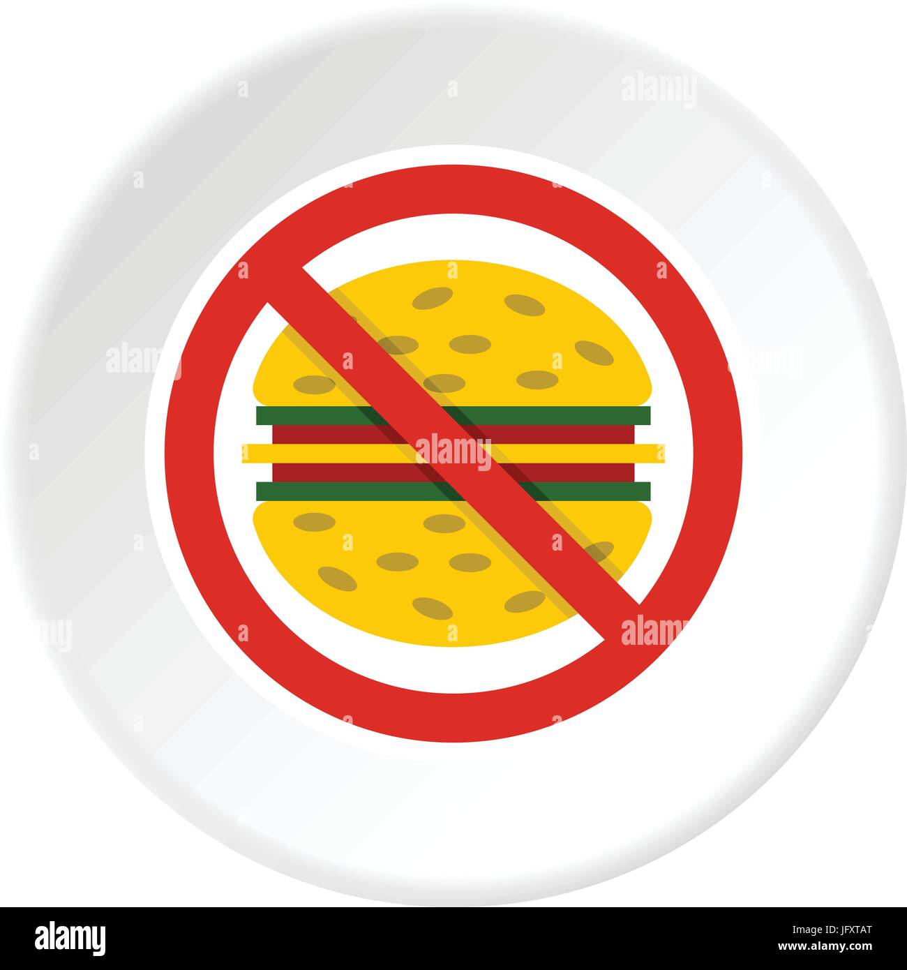 No fast food icon circle Stock Vector Image & Art - Alamy