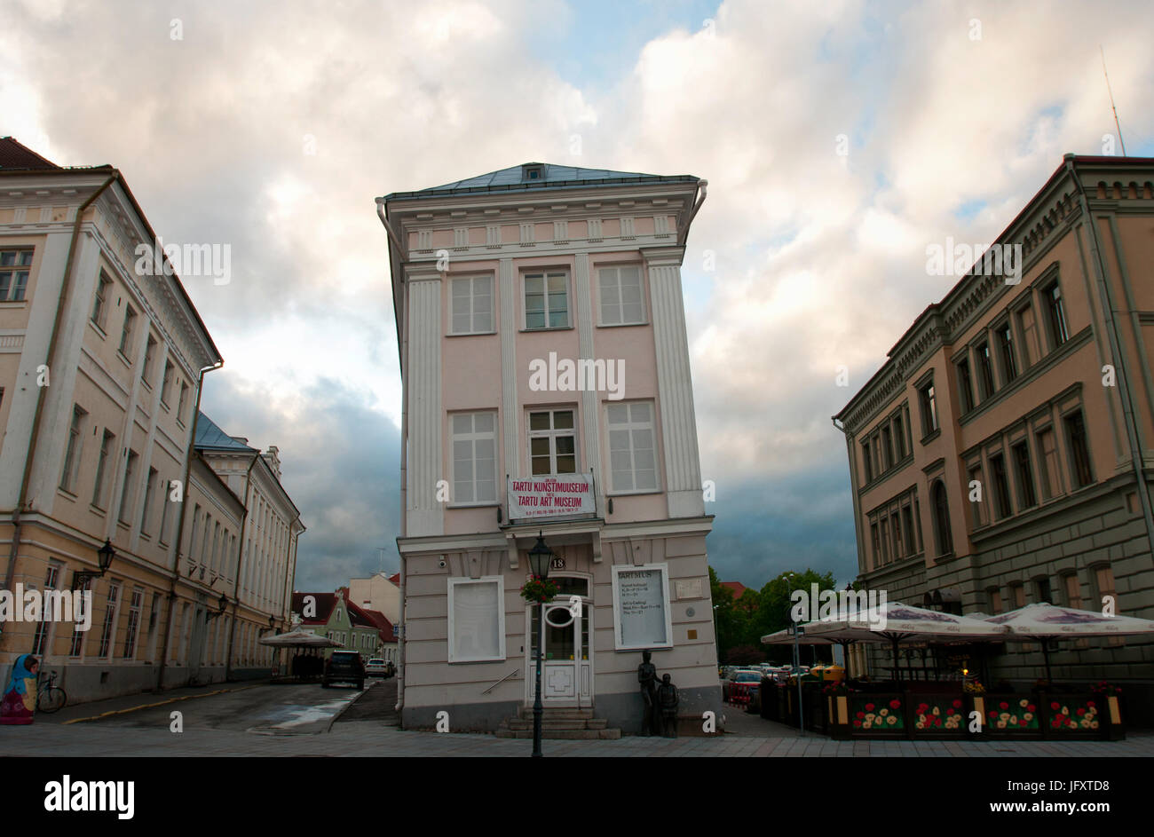 Interesting architecture in Tartu, Estonia Stock Photo